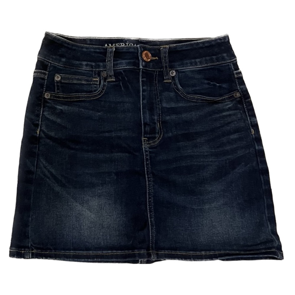 American Eagle Outfitters Blue Denim Jean Mini Skirt